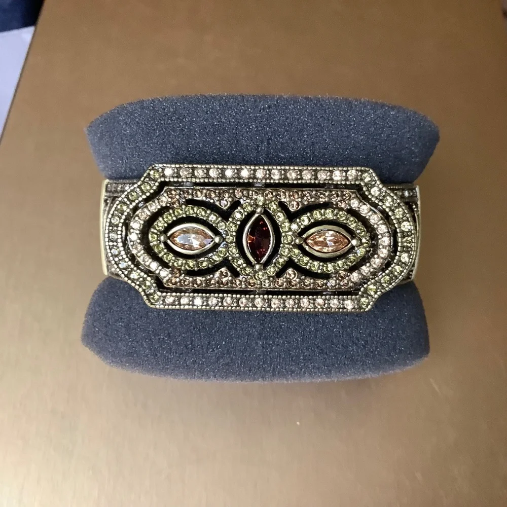 Heidi Daus Tastemaker Crystal Accented Cuff Bracelet SZ S/M